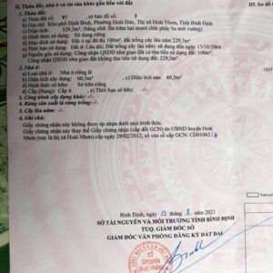 Lô đất Khu Phố Định Bình, Phường Hoài Đức, Thị Xã Hoài Nhơn, Bình Định